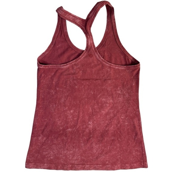 Lululemon Off Red Mottled Henley Racerback Tank Top Womens - Picture 4 of 6